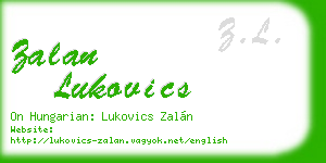 zalan lukovics business card