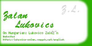 zalan lukovics business card